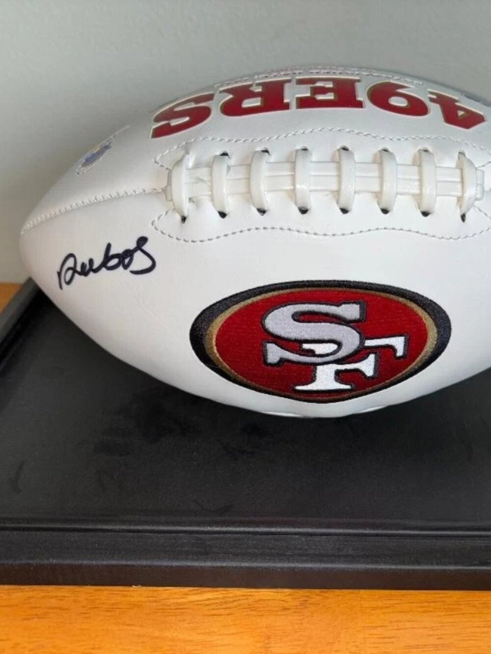 DEEBO SAMUEL 49ers AUTOGRAPH SIGNED WHITE LOGO FOOTBALL WITNESS PSA / DNA COA